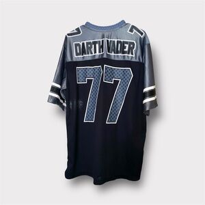 Star Wars #77 Darth Vader Black & Gray Football Style Jersey | Size Large